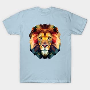 Lion Head Polygon - King of the Jungle T-Shirt